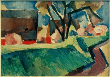 Maisons derrière la digue